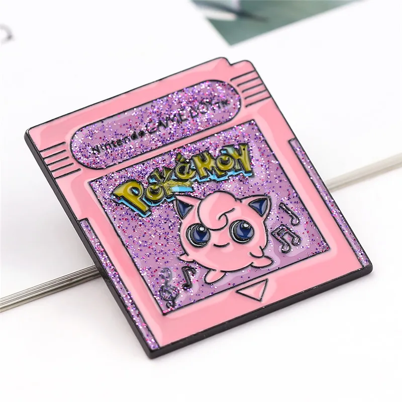 Розовая эмалированная булавка Покемон Jigglypuff Броши для женщин мужчин мультфильм нагрудная булавка брошь бижутерия рюкзак подарок ребенку