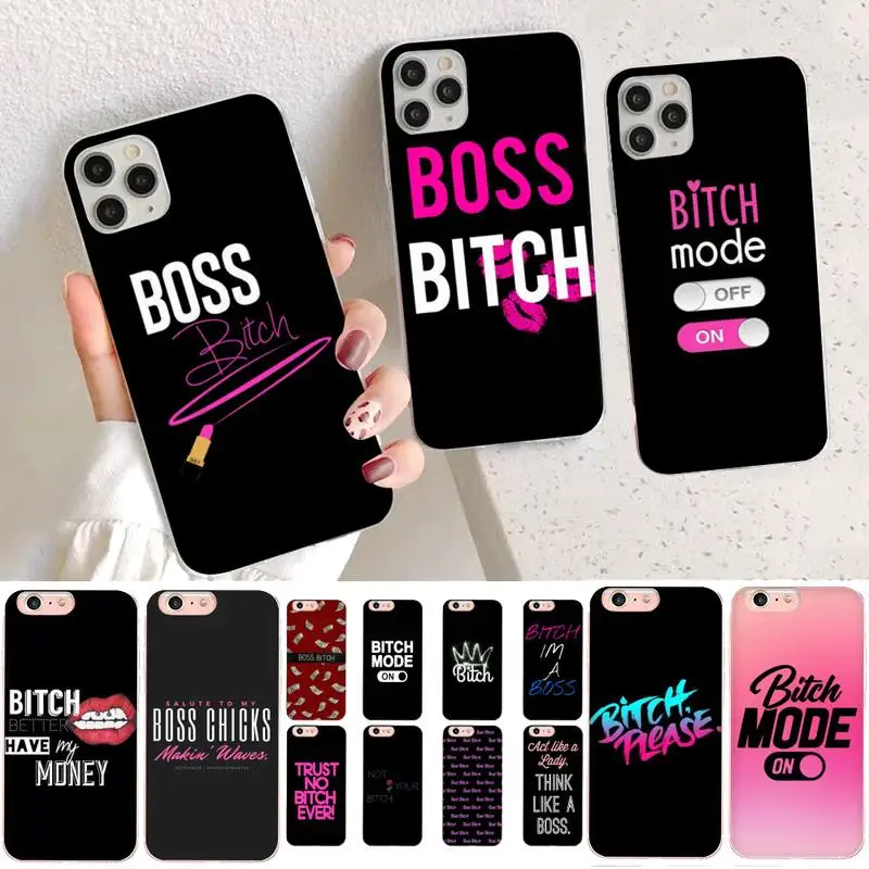 Чехол для телефона YNDFCMB Boss Bitch iphone 13 11 12 pro XS MAX 8 7 6 6S Plus X 5S SE 2020 XR | Мобильные телефоны