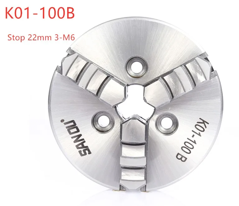 Mini K02-100B/K01-100B 4 Jaw Chuck Hand tight Chuck Connecting rod Motor Shaft Beads Machine Woodworking Small Chuck