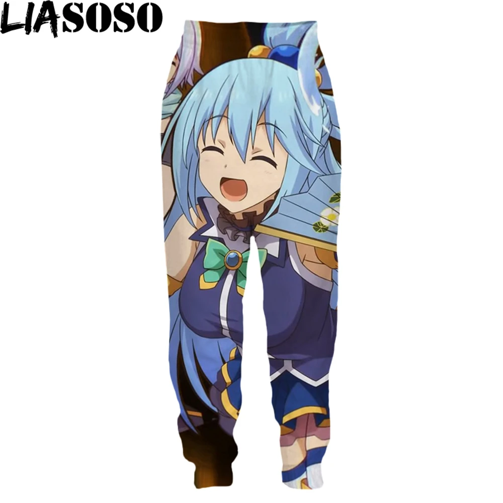 

Брюки liaseo аниме Konosuba с 3D принтом для мужчин и женщин, длинные спортивные брюки, летние брюки, сексуальные повседневные брюки, кавайная забав...
