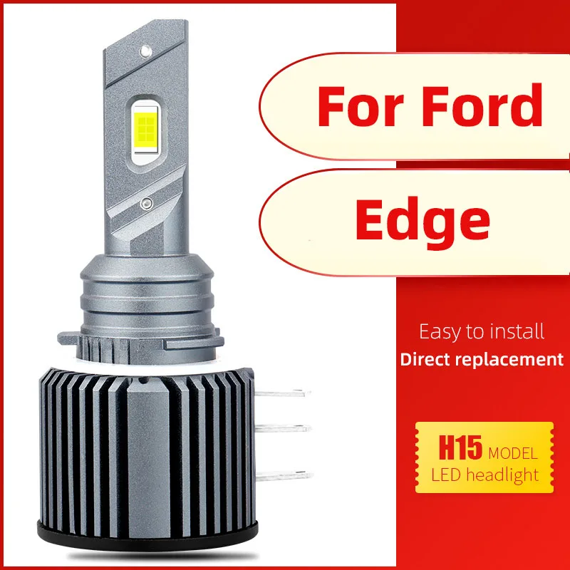 

FCCEMC Car Headlight H15 Hi/Lo Beam LED CANBUS 60W 12000LM 6500K White Auto Headlamp Fog Light Bulb CPS Customized For Ford Edge
