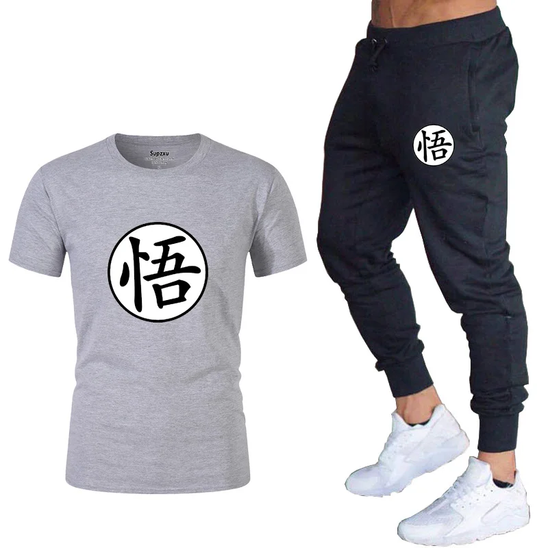 

Summer Anime Short Sets Mens And Womens Casual Suits Sportswear Tracksuit Cotton T-shirt+Shorts Casual Hip Hop Printed Clothing