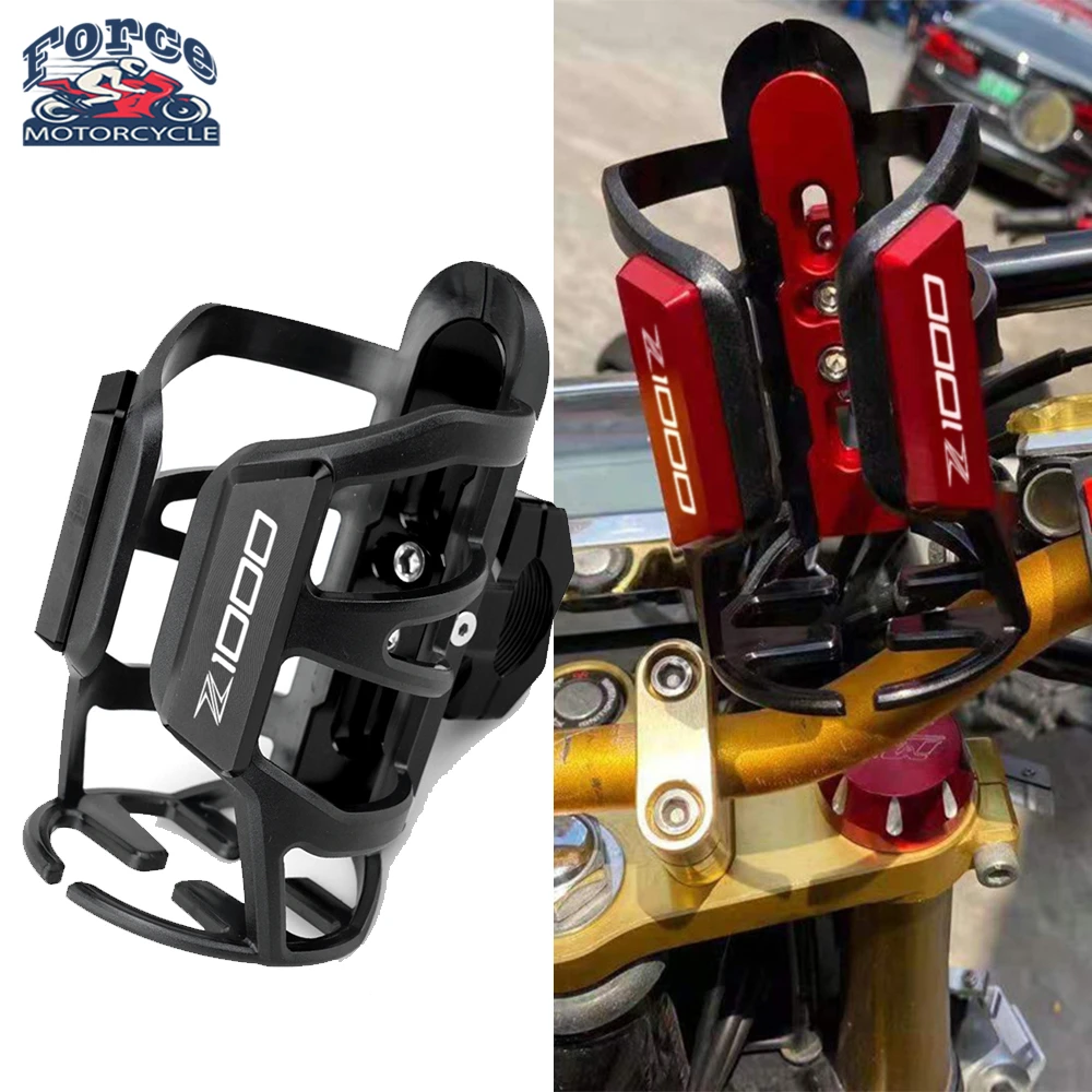 

Motorcycle Accessories CNC Aluminum+ Rubber Beverage Water Bottle Drink Cup Holder For KAWASAKI Z1000 Z1000SX Z1000 SX 2010-2021