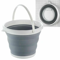 3l collapsible bucket portable folding bucket lid silicone car washing bucket children outdoor fishing travel home storage box
