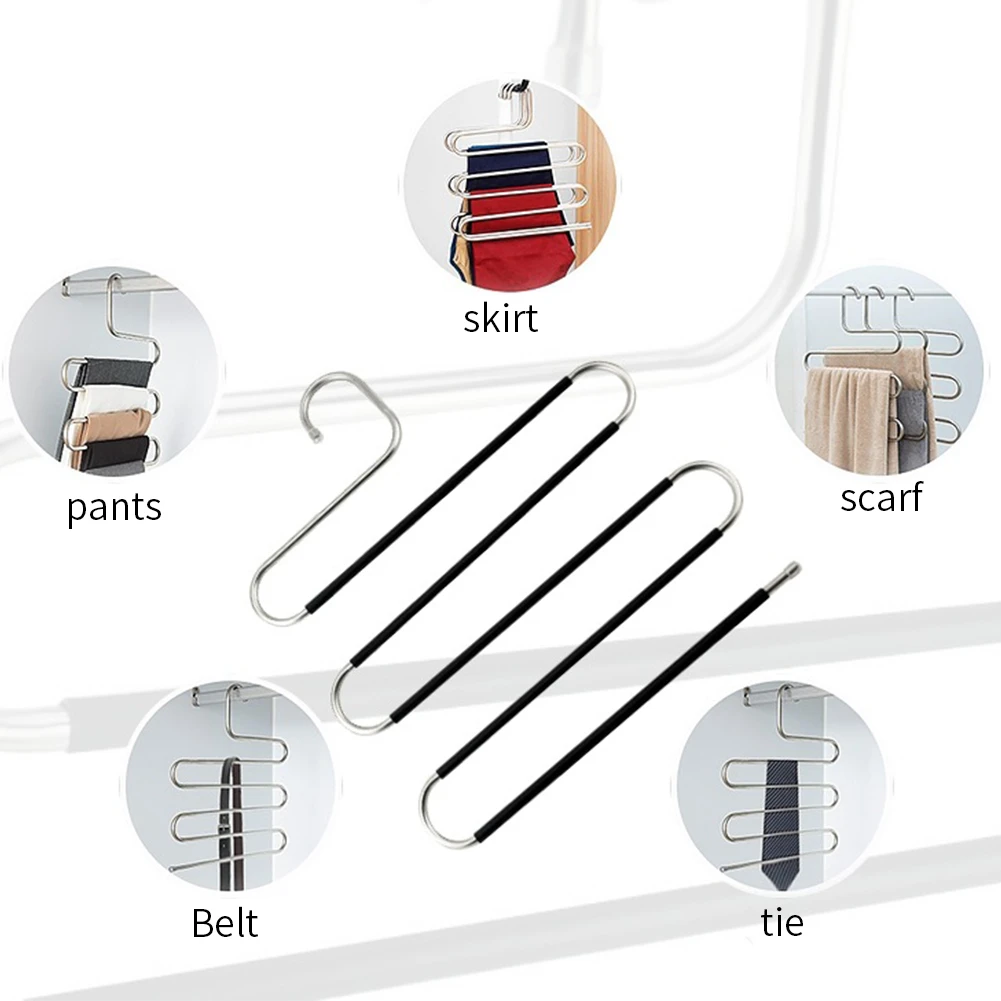 1 шт. 5 слоев S форма многофункциональная одежда вешалки брюки для хранения