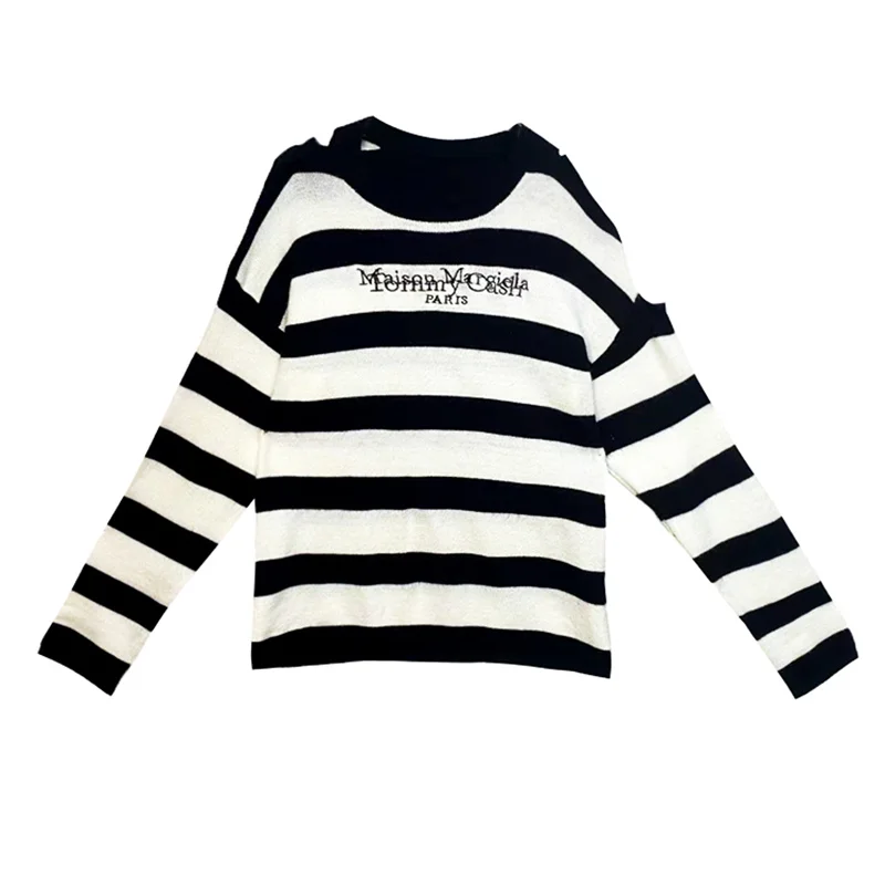 

Женская трикотажная футболка с длинным рукавом и открытыми плечами