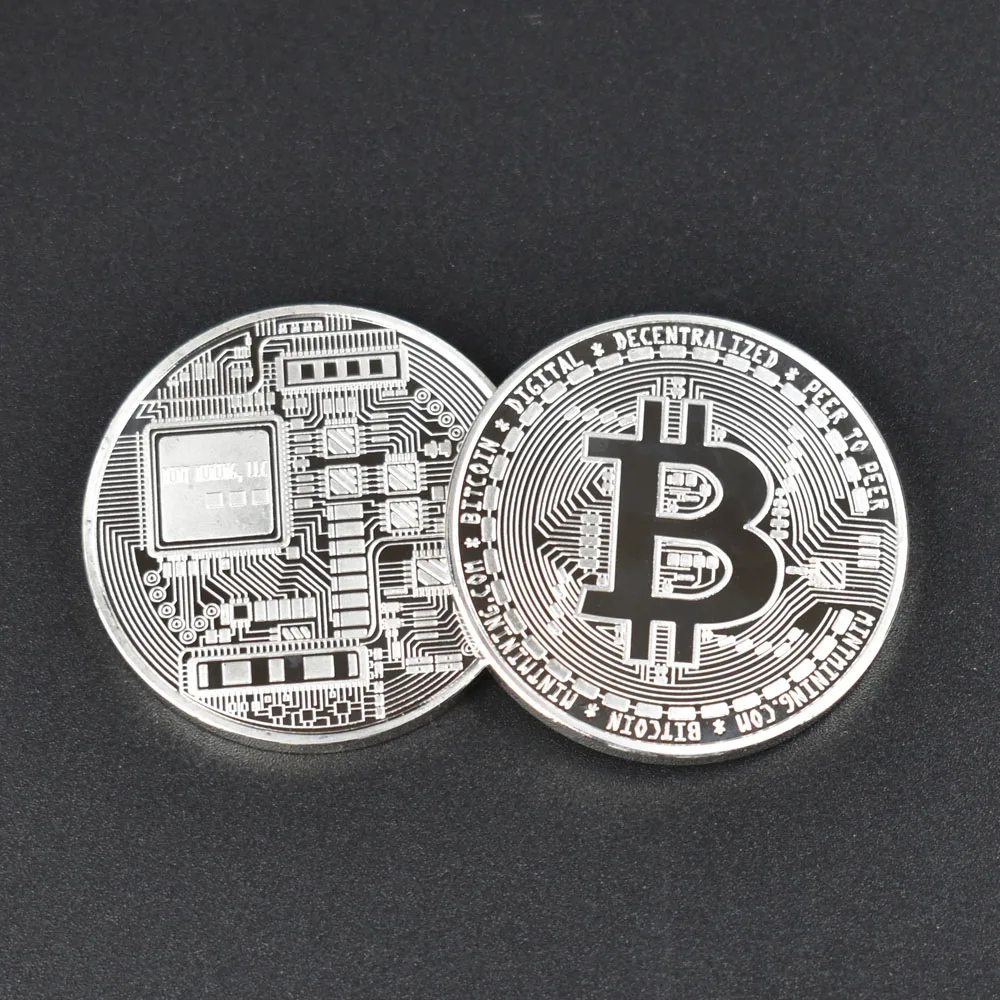 100 шт/партия позолоченная физическая Биткоин битка монета BTC Подарочная памятная