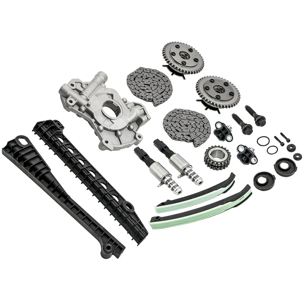 

For Ford F150 Timing Chain Oil Pump Kit+Cam Phasers+Solenoid For Lincoln 5.4L 3V 2004 2005 2006 2007 2008
