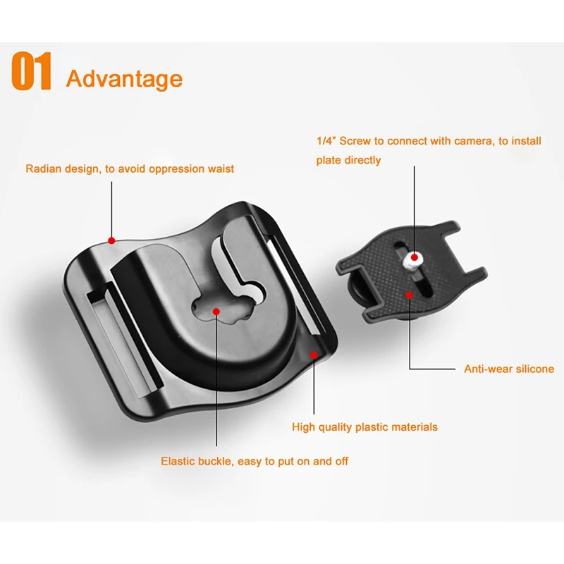 Camera Waist Band Belt Buckle Quick Release Plate Mount Hanger Sling Clip Holder for Canon Nikon SLR DSL | Электроника