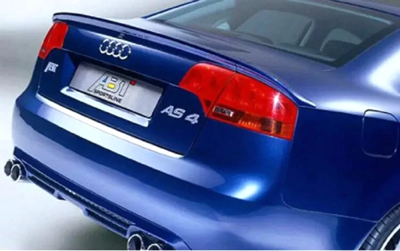 Для Audi A4 B7 2005 2006 2007 2008 2009 задний багажник спойлер 3 шт./компл. PU Материал грунтовка Цвет автомобильное украшение в виде хвостового крыла для A4 B7