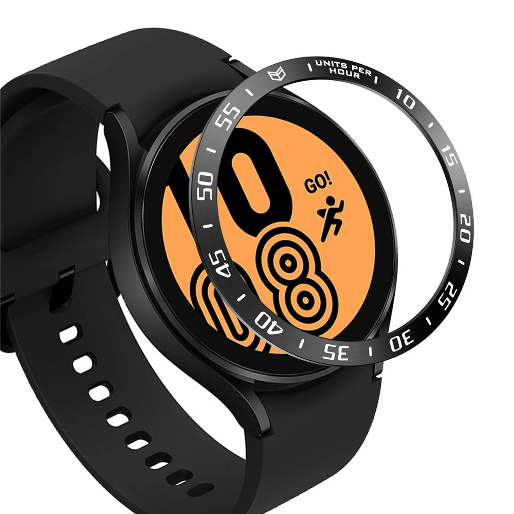 

For Samsung Galaxy Watch 4 44mm 40mm bezel ring Adhesive Frame Ring Anti Scratch for galaxy watch 4 Stainless Steel bezel loop