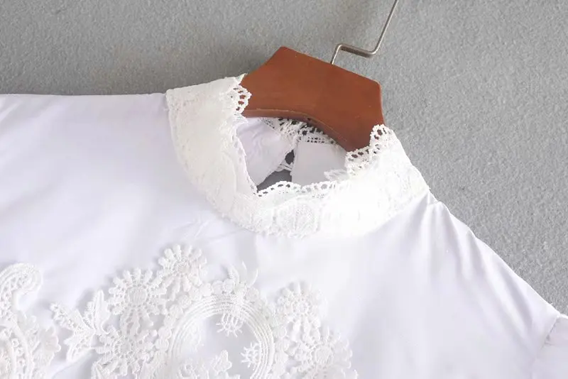 Женское элегантное кружевное вязаное крючком повседневное белое свободное