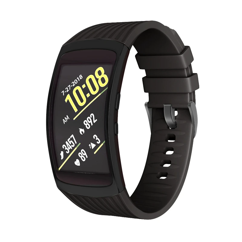 2x силиконовый ремешок для часов Samsung Galaxy Gear Fit2 Pro Fit 2 SM R360 Black и