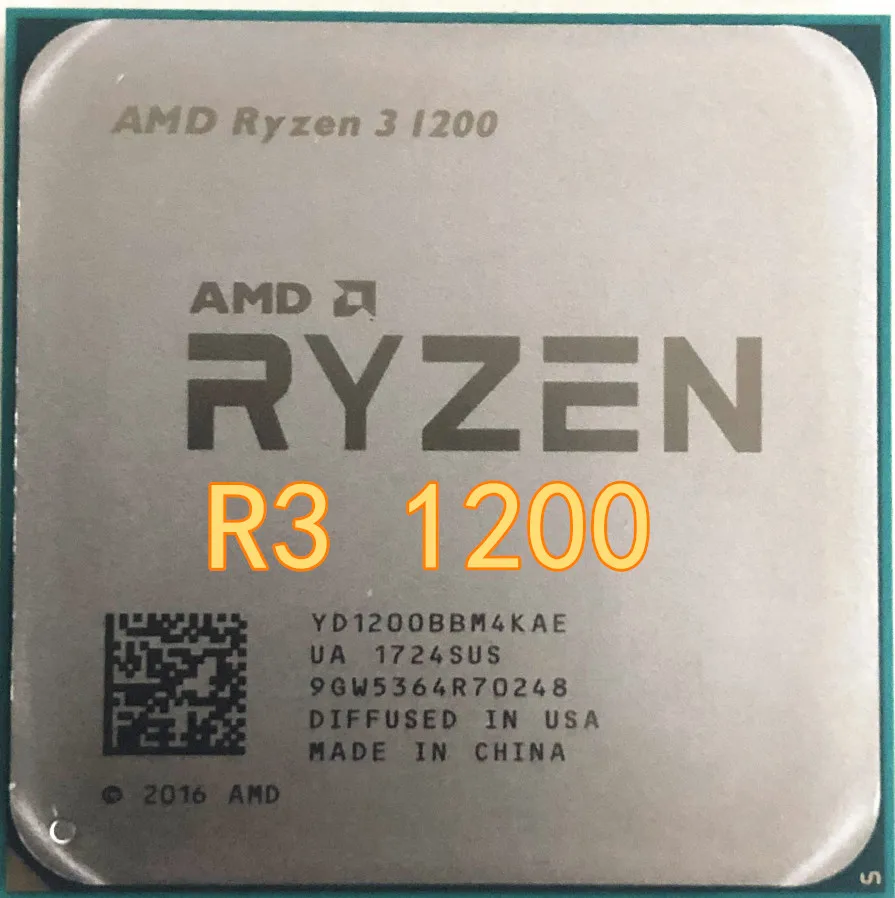 Процессор AMD Ryzen 3 1200 R3 1 ГГц четырехъядерный четырехпоточный процессор YD1200BBM4KAE