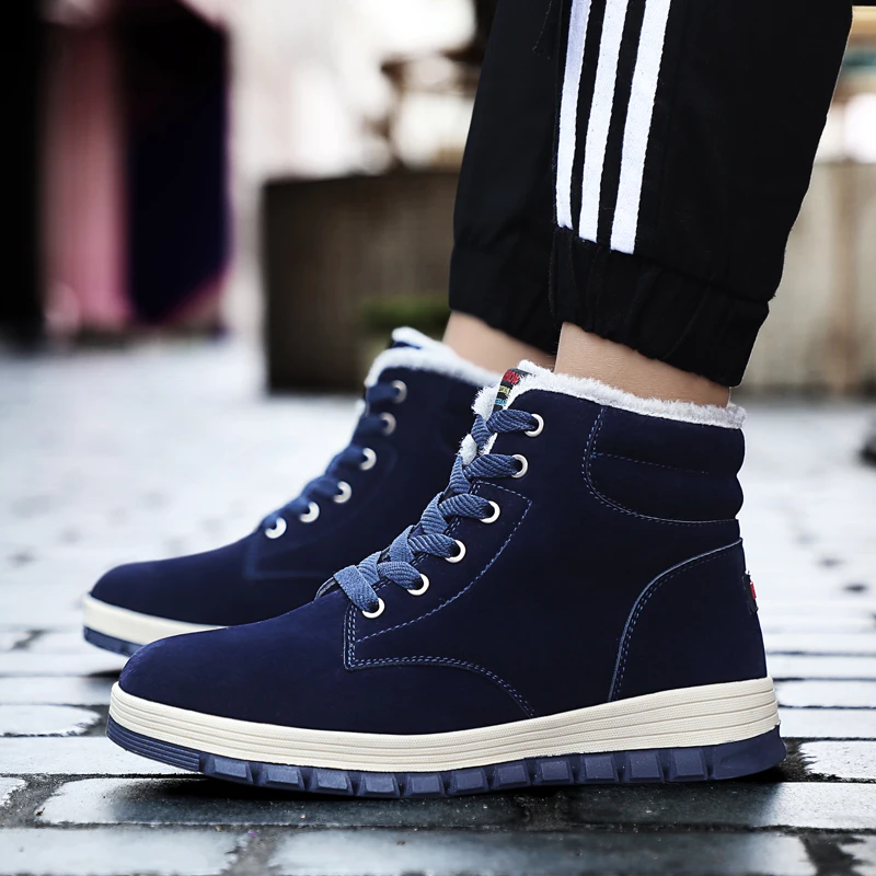 

CYYTL Mens Womens Winter Ankle Snow Hiking Boots Warm Waterproof Resistant Non Slip Fur Lined Shoes Walking Soulier Homme