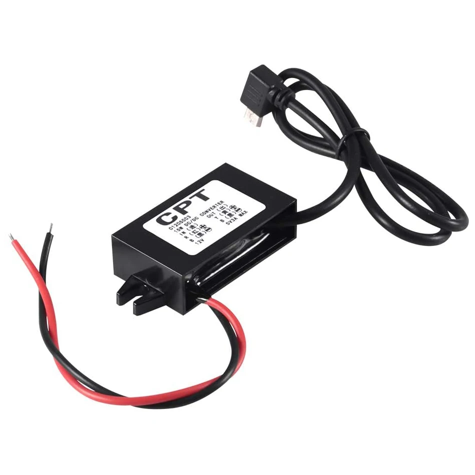 DC 12V to 5V 3A двойной микро порт USB преобразователь напряжения понижающий регулятор