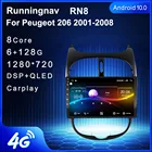 Android 10,1 для Peugeot 206 2000 -2016 мультимедийный стерео автомобильный DVD-плеер навигация GPS радио
