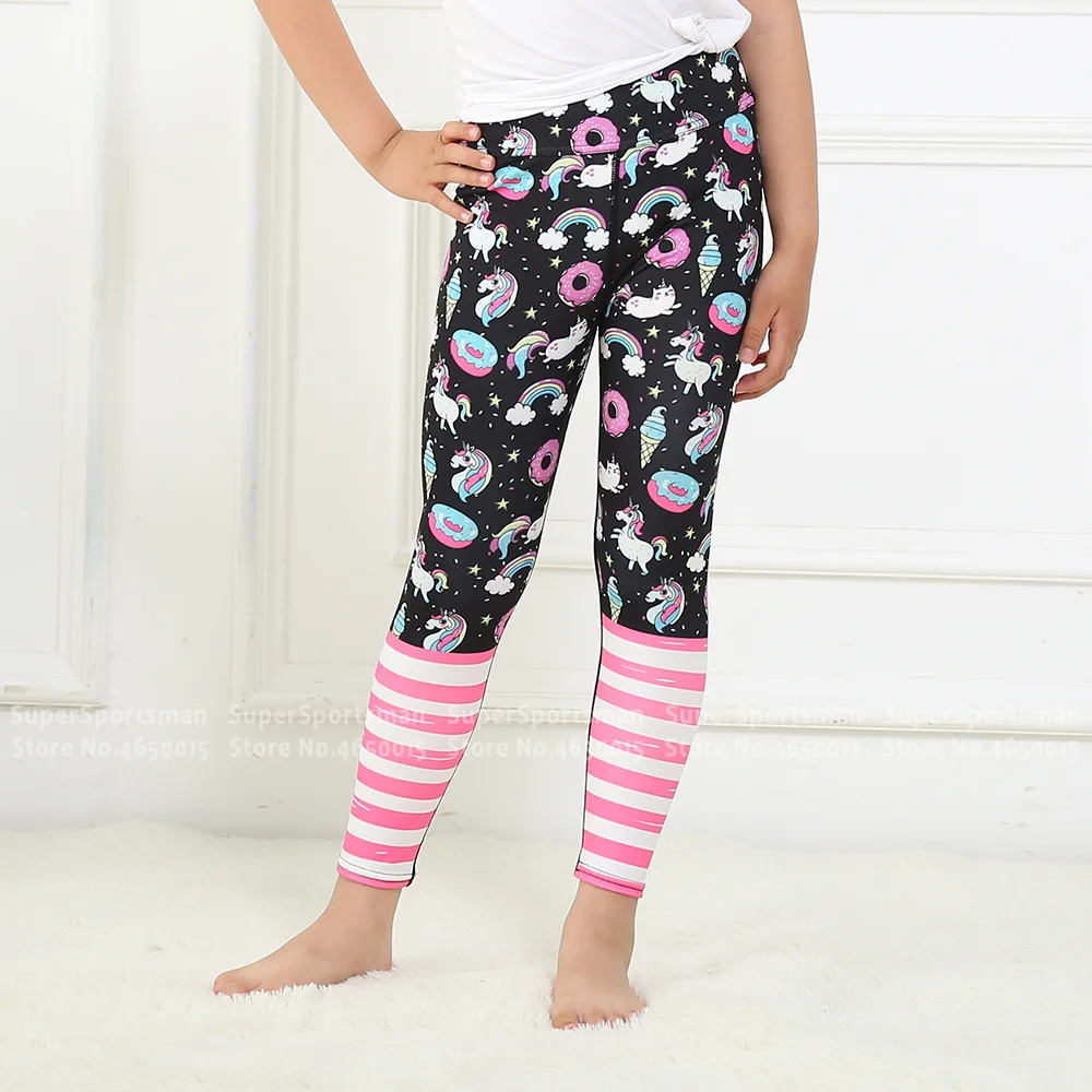 Детские спортивные Леггинсы для тренажерного зала штаны бега и йоги маленьких