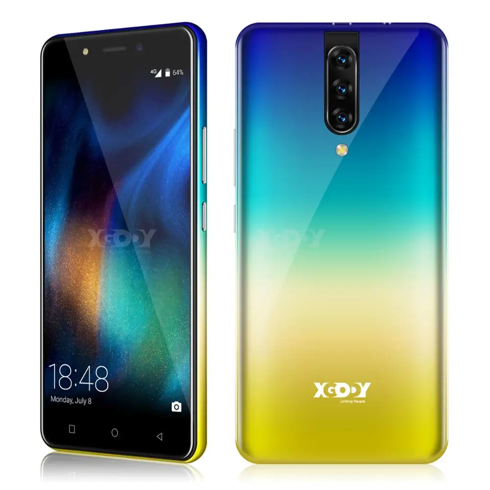 XGODY 4G смартфон 5," 18:9 Android 9,0 2GB Оперативная память 16 Гб Встроенная память MTK6737 4 ядра Dual Sim 5MP Камера 2800 мА/ч, чехол для мобильного телефона