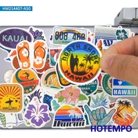 50pcs outdoor travel hawaii aloha summer beach surf funny sticker for diy phone laptop case guitar skateboard bike car stickers