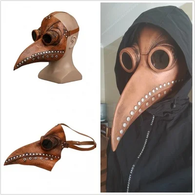 

Bird Beak Medieval Steampunk Plague Doctor Bird Mask Latex exaggerated Punk Goth Masks Beak Adult Halloween Event Cosplay Props