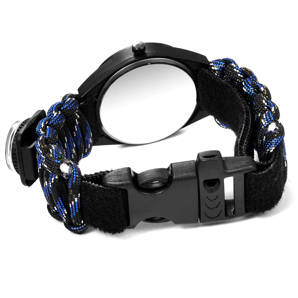 Мужские часы с двойным циферблатом и цифровым компасом нейлоновым тканым