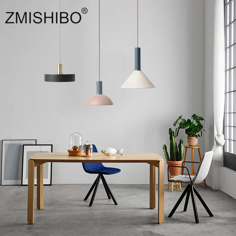 ZMISHIBO, скандинавский простой ресторанный бар, подвесной светильник, железный подвесной светильник, скандинавский подвесной светильник, креативный прикроватный светильник, подвесной светильник