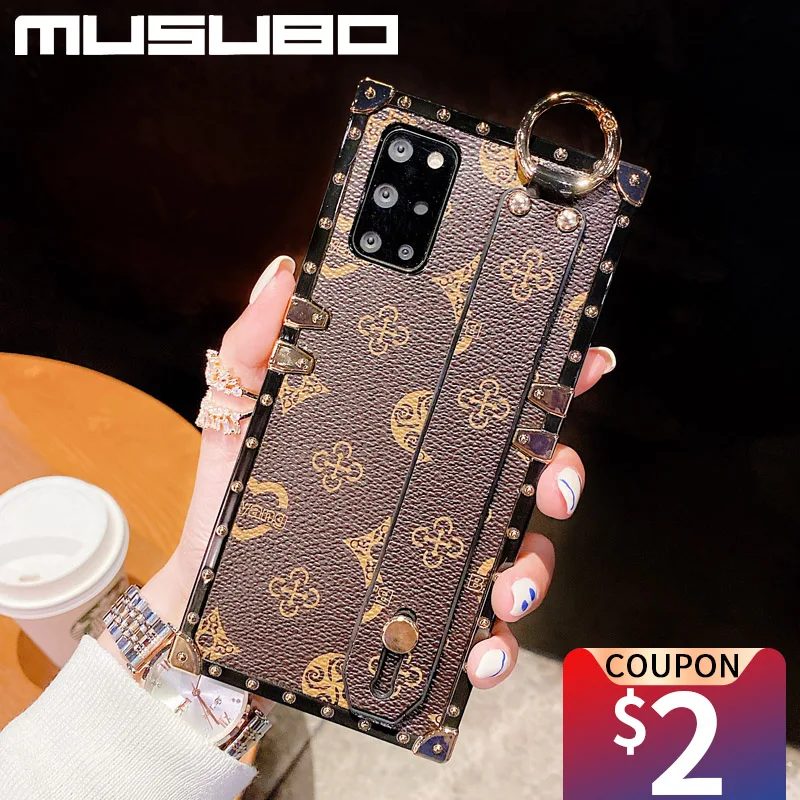 

Wrist Strap Phone Cases For Samsung A71 A51 A52 A72 A12 5G Shockproof Soft Cover Girls For Galaxy S21 Ultra S20 Fe Note 20 Plus
