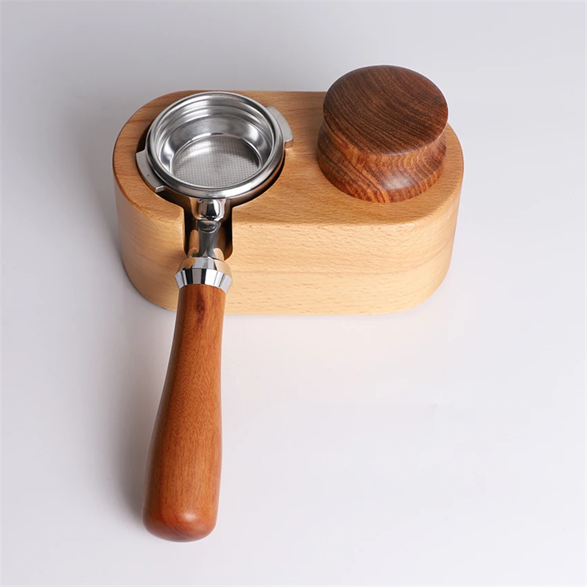 Держатель для темпера с фильтром кофе подставка под эспрессо из массива дерева