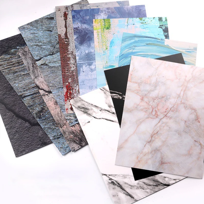 

3/8Pcs Marble Background Paper Nail Work Display Board Set Japanese Style Nail Art Showing Nail Art Photo Props