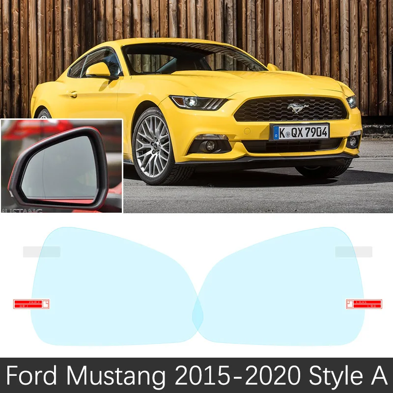 

Для Ford Mustang 5-го 6-го поколения S197 S550 GT 2010 ~ 2020 полное покрытие зеркало заднего вида непромокаемая противотуманная пленка аксессуары 2018 2019