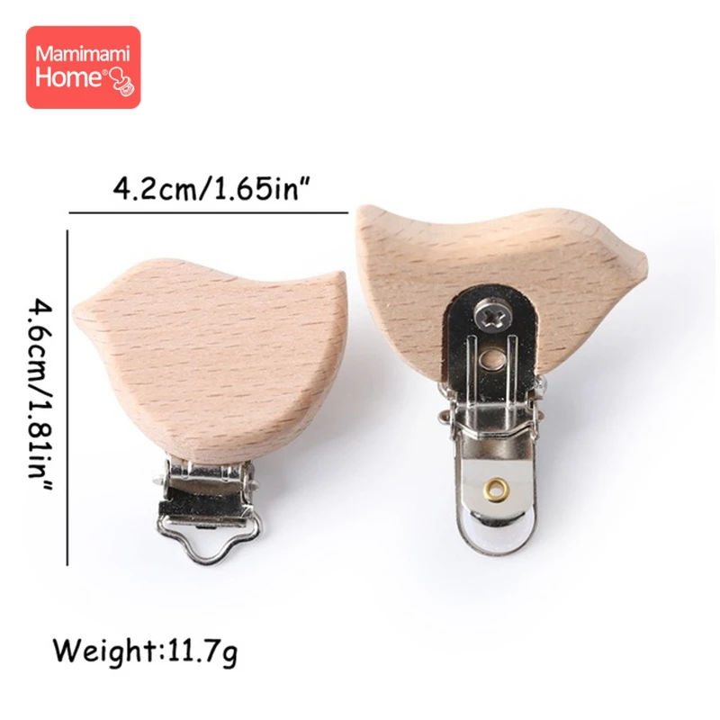 Mamihome из 2 предметов деревянная пустышка клипсы Животные держатель для соски