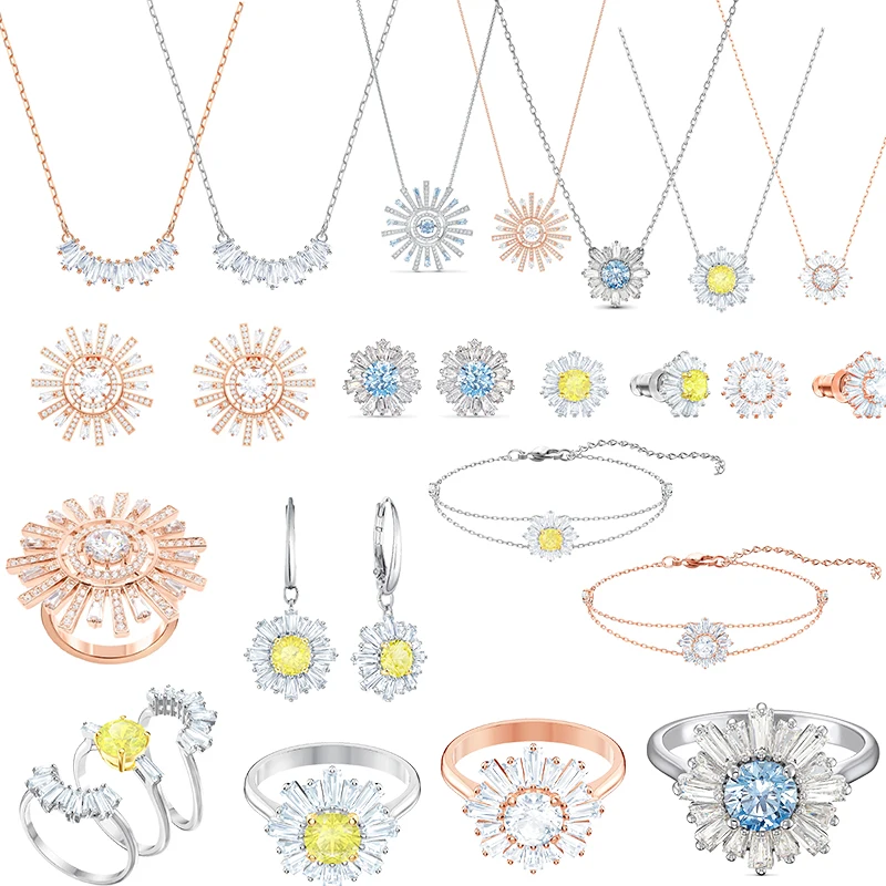 

swan High Quality Bracelet Fashion Jewelry Daisy Series Jewelry Sets Earrings Necklaces Bracelets Fashion Jewelry free shipping