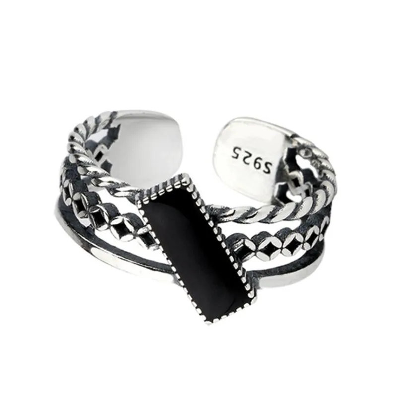 Женские открытые кольца из серебра 925 пробы с двойным переплетением | Украшения и