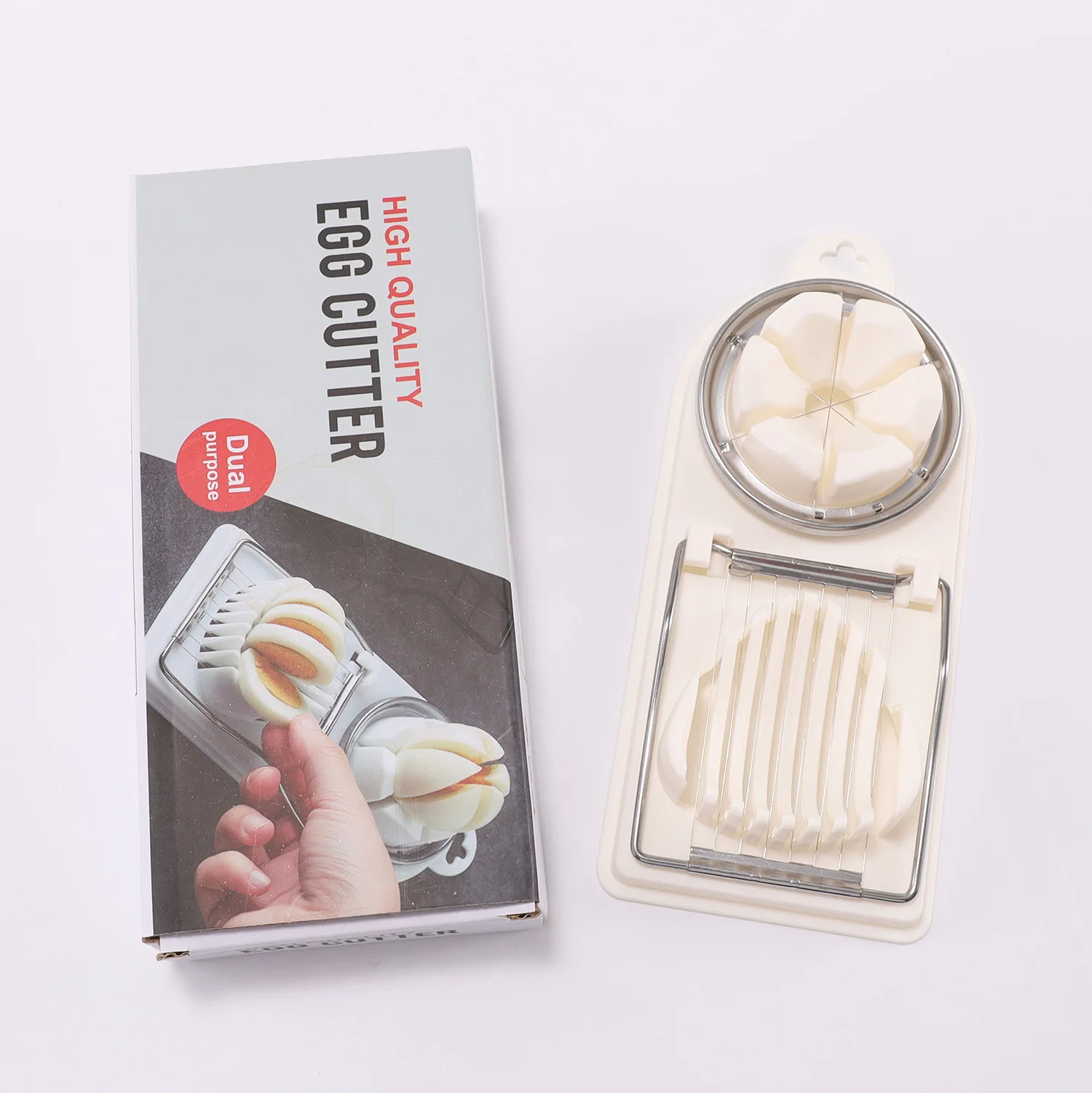 

Multifunction Fancy Split Stainless Steel Wire Egg Slice Divider Handheld Home Kitchen Cooking Petal Shape Egg Cutte Tools,1PC
