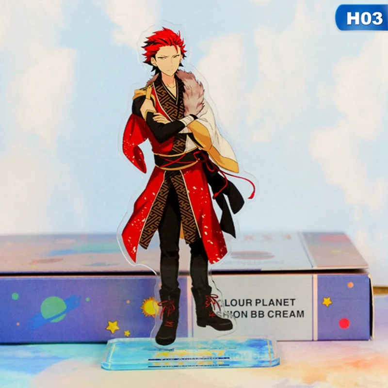 3 Аниме ансамбль звезды: Trickstar Hidaka Hokuto Akehoshi Subaru Косплей фигурка на акриловой подставке модель+ значок - Цвет: 3