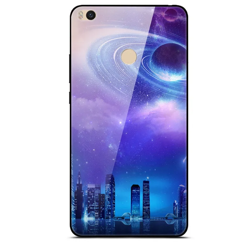 Для Xiaomi mi Max 2 Чехол жесткая задняя крышка из закаленного стекла для Xiaomi mi Max2, мягкий силиконовый чехол-бампер из ТПУ для mi Max 2, чехол для телефона s