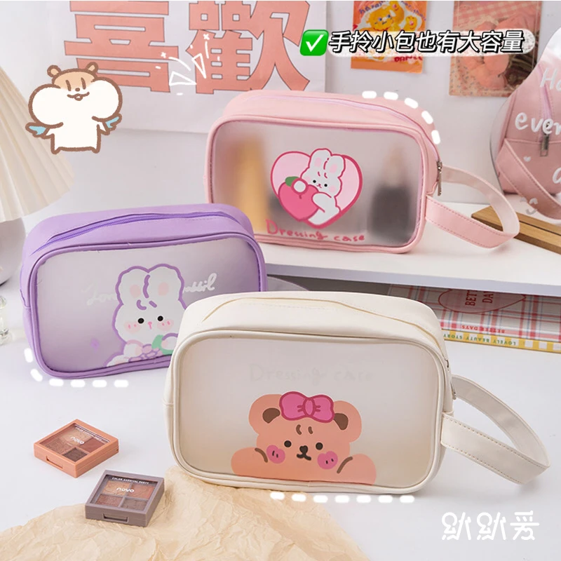 Новинка женская прозрачная Водонепроницаемая вместительная сумка для макияжа