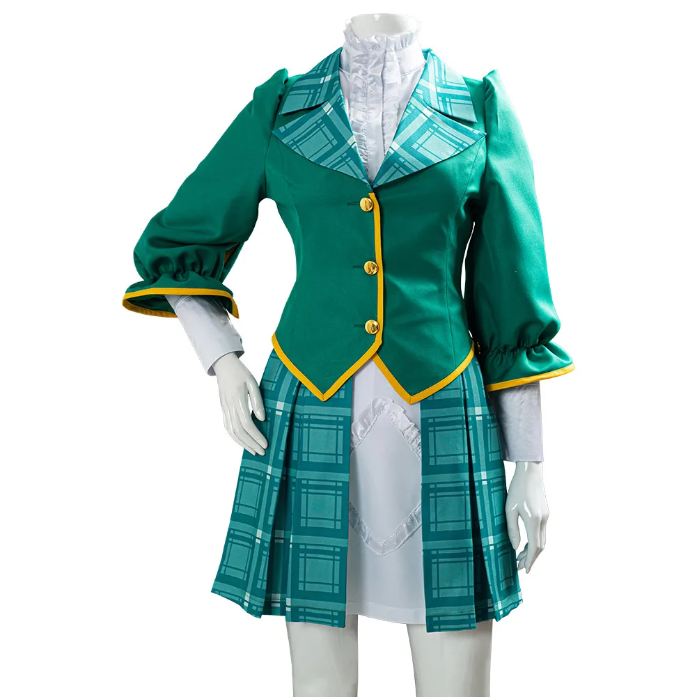 

Project Sakura War Claris Cosplay Costume School Uniform Coat+Skirt For Girls