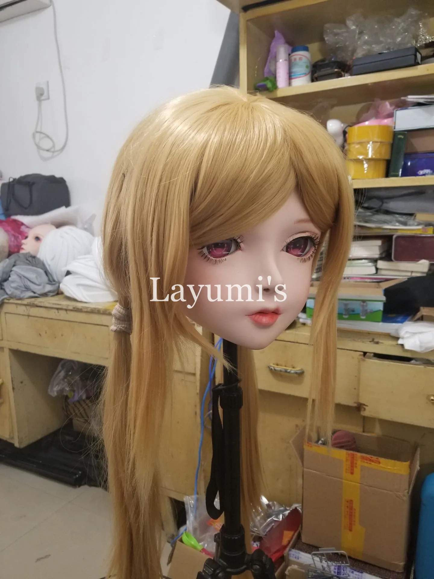 

(NEW-39) Handmade Full Head Silicone Mask Masquerade Comics Crossdresser Doll Japan Cartoon Anime Girl Cosplay Kigurumi Masks
