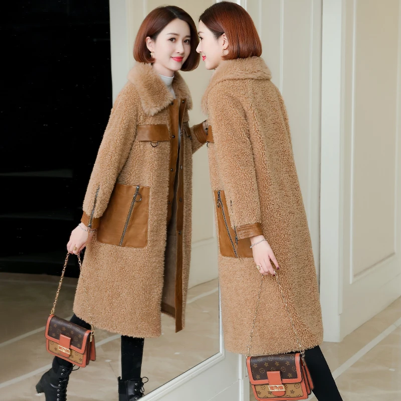 1 пальто из натурального меха 100% шерсть куртка натуральной кожи овчины зимнее