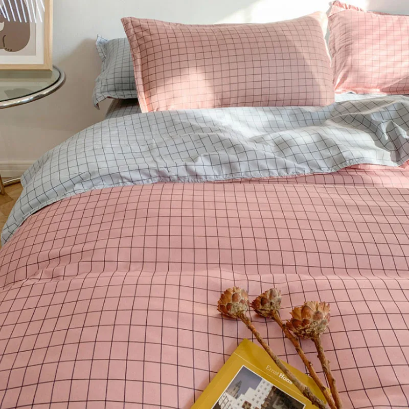 

Home Textiles Bedding Sets Home Bedding Duvet Cover Flat Sheet Skin-Friendly Aloe Cotton 3/4PCS Quilt Cover Sheet Pillowcases