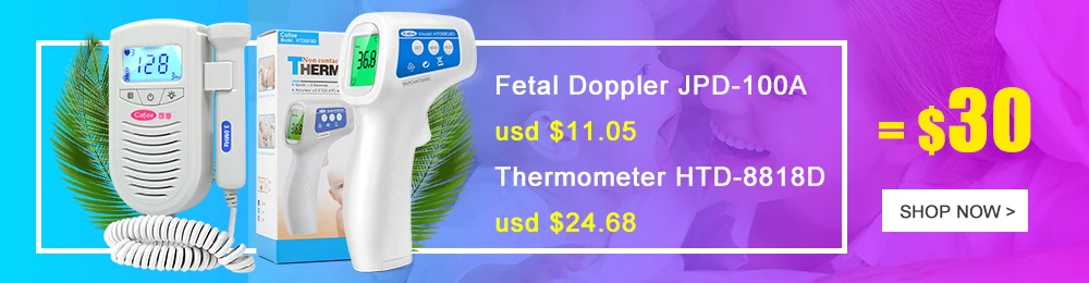 Cofoe фетальный Doppler детектор сердцебиения уход за ребенком бытовой портативный для беременных плода измеритель пульса без излучения стетоскоп