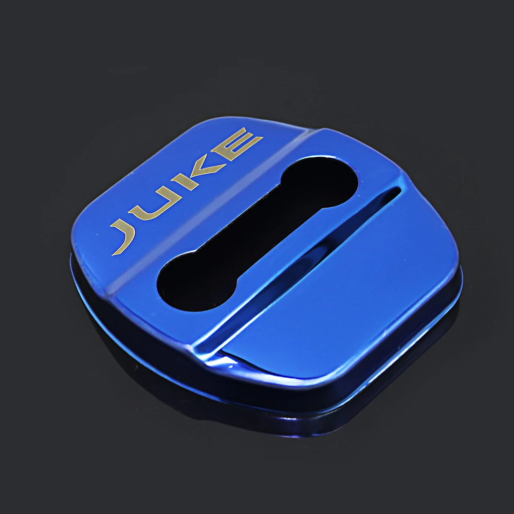 

4pcs Car door stainless steel stickers and decals Decoration Decal Silver blue black for Nissan Juke Auto parts