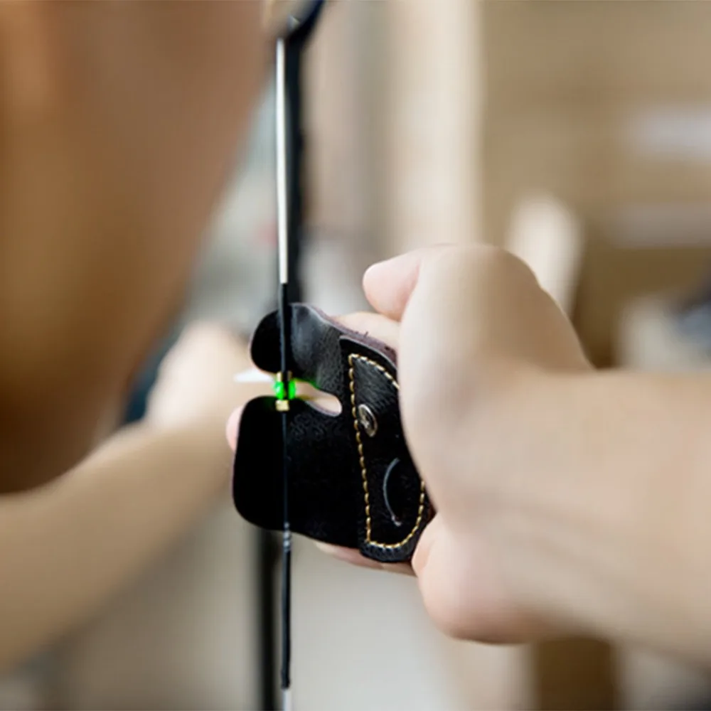 Зимняя обувь без молнии кожи стрельба из лука палец охранник защиты площадки