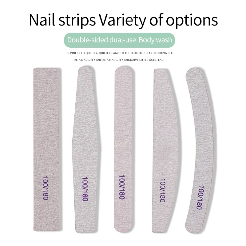 

5PCS/Set Nail File Repair File Purple Inner Core Nails Accessories Frosted Strip Diamond File Strip Nail Polish Tool For Nails