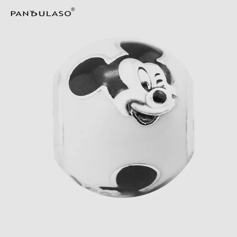 Beads For Jewelry Expressive Mouse Charm White &amp Black Enamel Fits European Charms Bracelets Woman DIY Sterling Silver | Украшения и