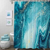 marble shower curtain abstract ocean natural shower curtain waterproof fabric for bathroom decor shower curtains set with hooks