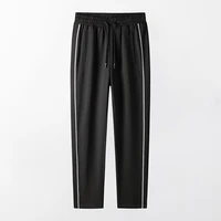 korean loose large 110kg mens straight sports pants student leggings lovers casual and versatile daily solid color trousers