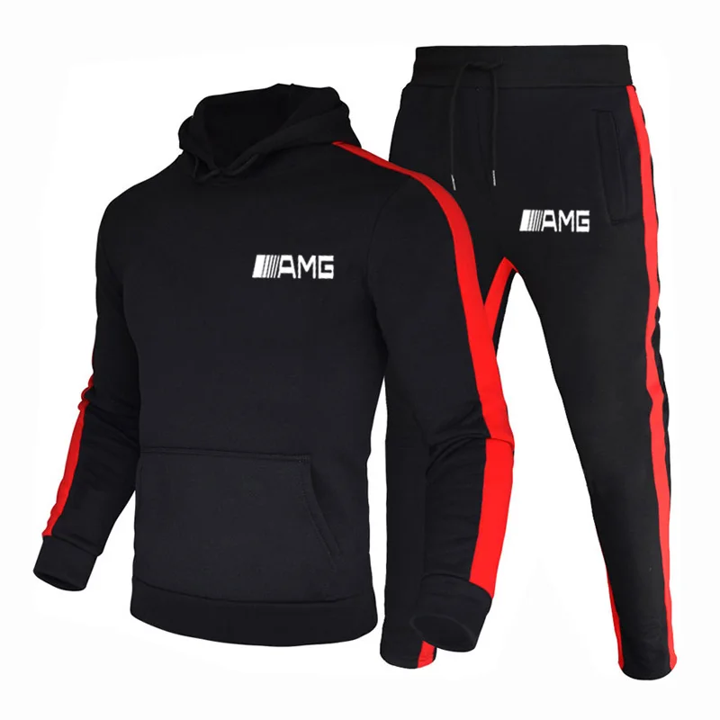 

NEW Men 's Sports Running Suit Trousers and Clothes 2 Pieces Fashion Cotton Tracksuits Hoodie Sport Sets Jogging Pullover 3XL